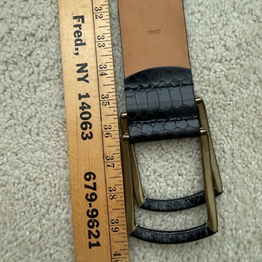 Michael Kors Black Snakeskin Belt - Picture 6 of 8